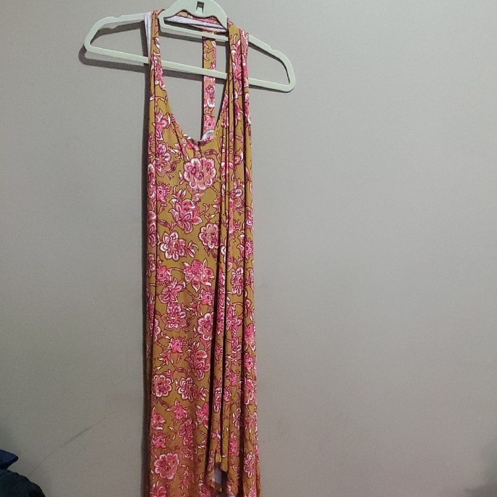 24/7 Maurices Floral Sleeveless Dress With Cutout In Back Size 1X
